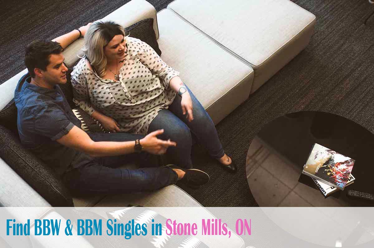 curvy single woman in stone-mills